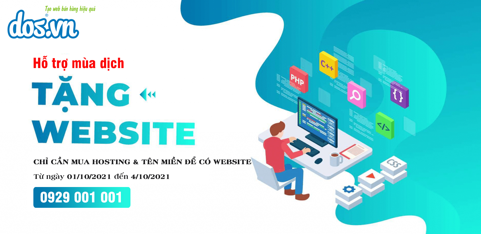 Tặng website bán hàng mùa dịch